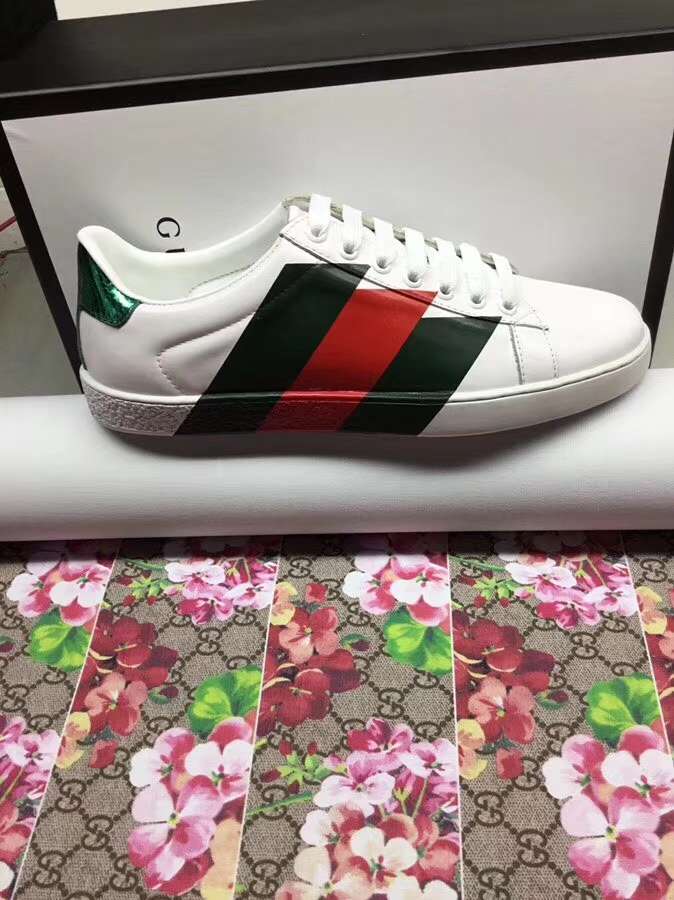 2019 NEW Gucci Real leather shoes Gucci Shoes White2101